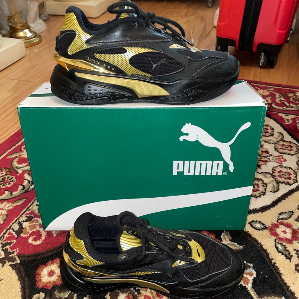 Puma black-Puma team gold (RS-Fast Metal JR)